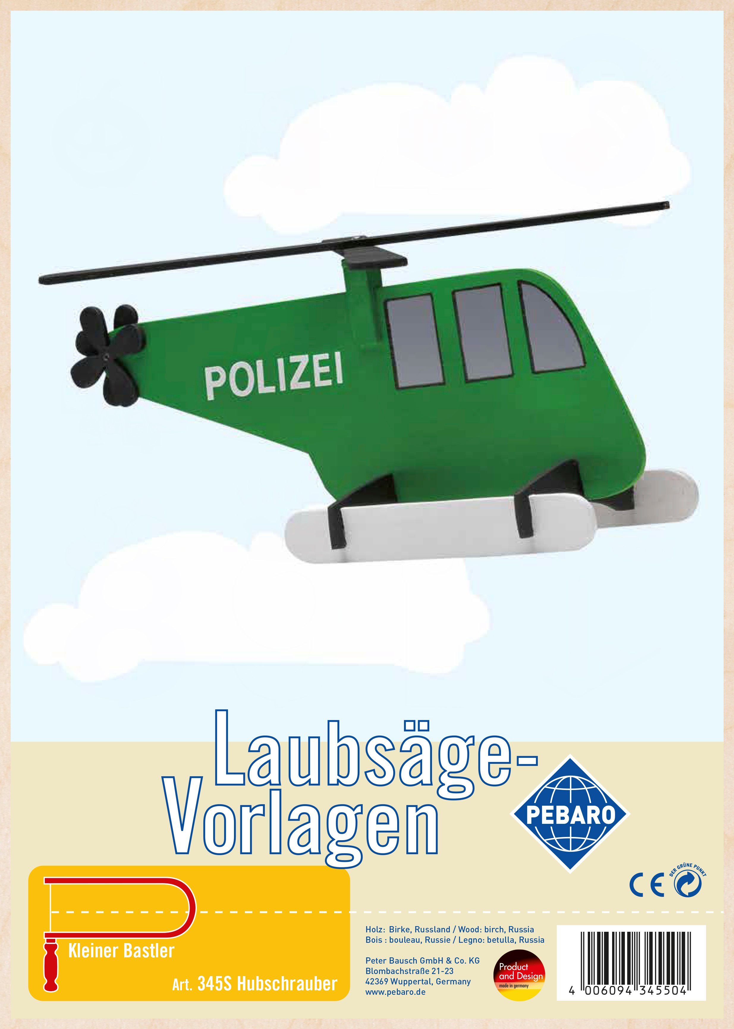 Pebaro Kreativset Laubsägevorlage "Hubschrauber", 345S