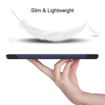 Wigento Tablet-Hülle Premium Smartcover Dunkel Blau Tasche Etuis Hülle für Samsung Galaxy Tab A7 T500 / T505 2020