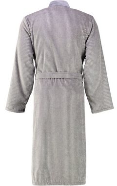 Cawö Herrenbademantel 5840, Langform, Walkvelours, Kimono-Kragen, Gürtel, Kimono Form