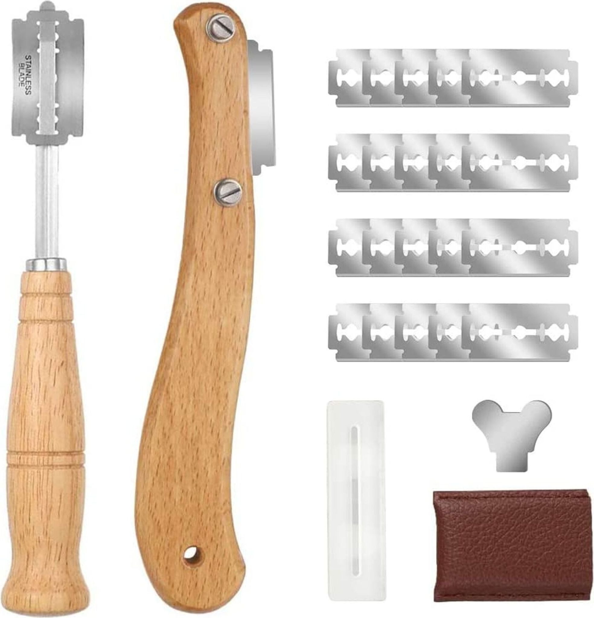 FELIXLEO Brotmesser Bäckermesser Brot Scoring Tool Set Teigmesser mit 20 Rasierklingen