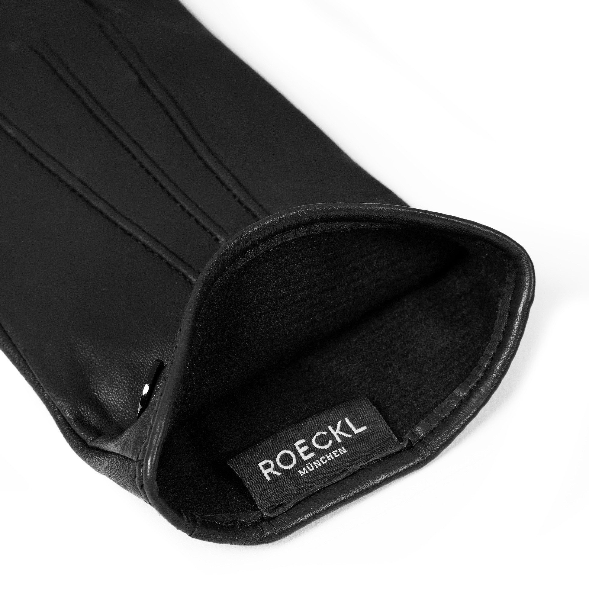 Roeckl Lederhandschuhe TALLINN TOUCH Fingerhandschuhe mit Aufnähten