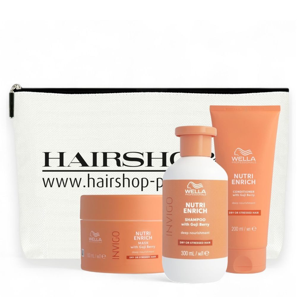 Wella Professionals Haarpflege-Set Wella Invigo Nutri-Enrich Set Shampoo+Conditioner+Mask+Tasche