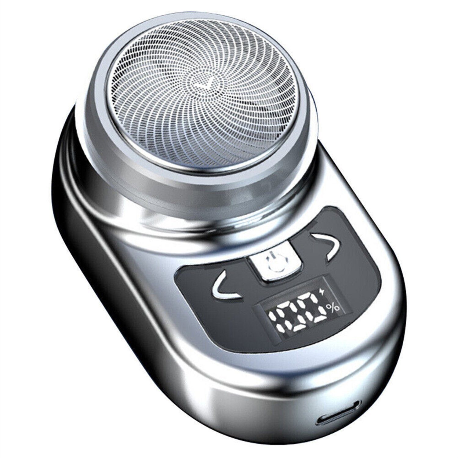 Mini-tragbar mit Körperrasierer XDOVET USB-Aufladung, Elektrokörperrasierer silver Leistungsanzeige,