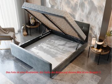 pressiode Polsterbett Polsterbett Boxspringbett Doppelbett mit Bettkasten CUPRA