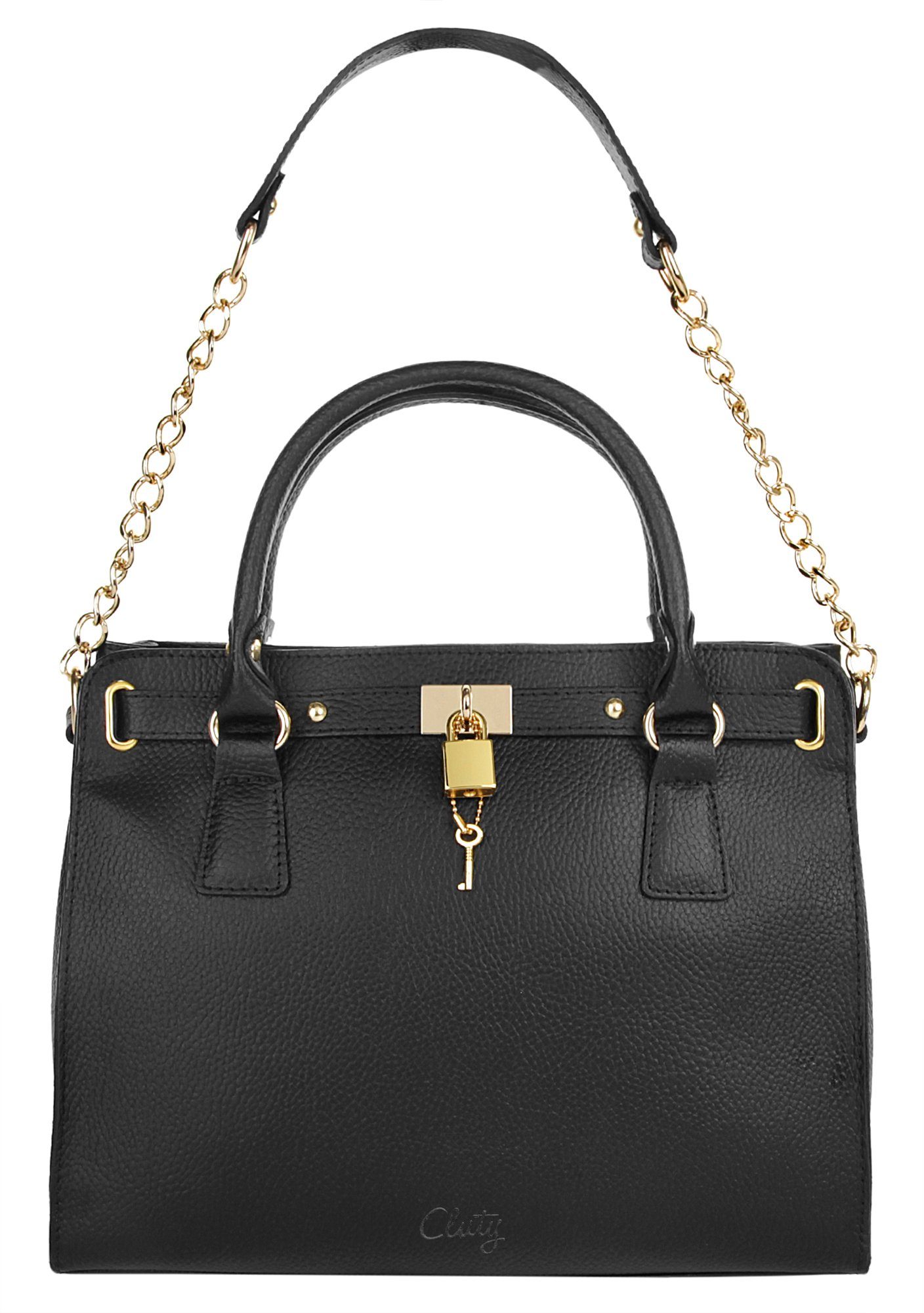 Cluty Henkeltasche, echt Leder, Made in Italy günstig online kaufen