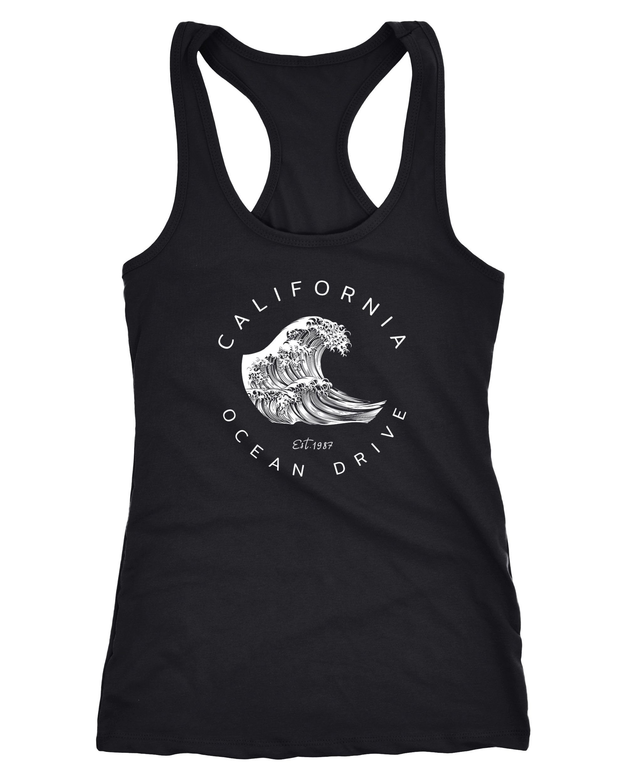 Neverless Tanktop Damen Tank-Top Welle Wave günstig online kaufen