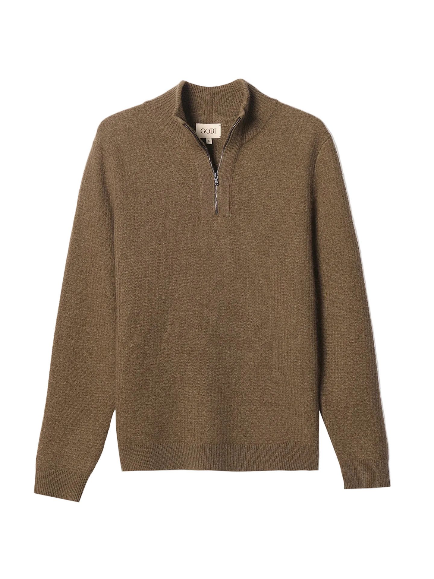 GOBI Cashmere Polokragenpullover Herren Kaschmir-Pullover im Waffelstrick