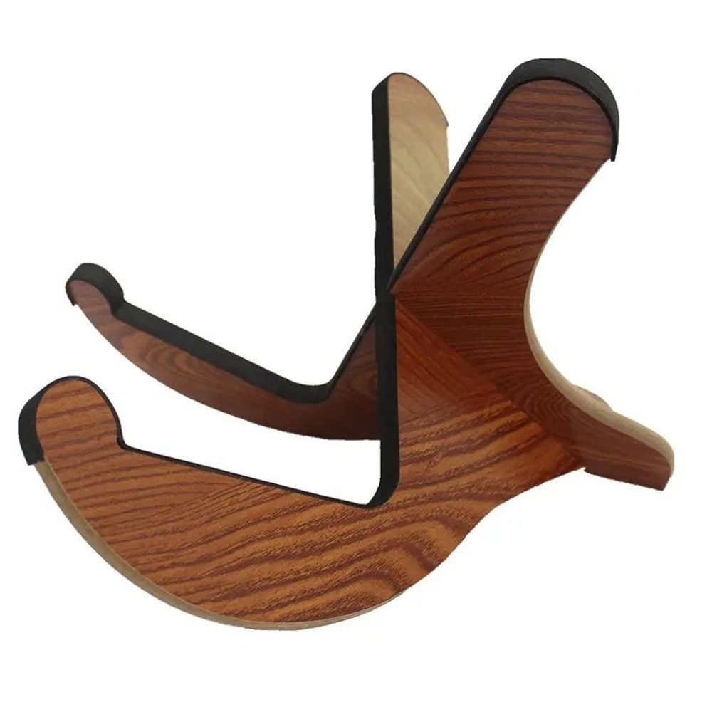 pi-music Gitarrenständer pi-music Gitarrenständer Holzoptik – sicher & elegant, mit Softgrip Auflagen
