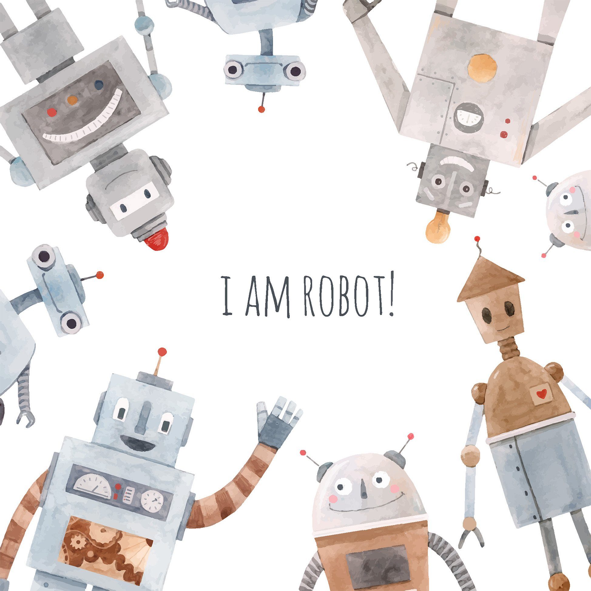 Fasana Papierserviette 20 Servietten I am Robot 33x33cm, (20 St)