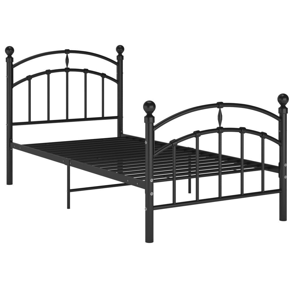 vidaXL Bett Bettgestell Schwarz Metall 100x200 günstig online kaufen