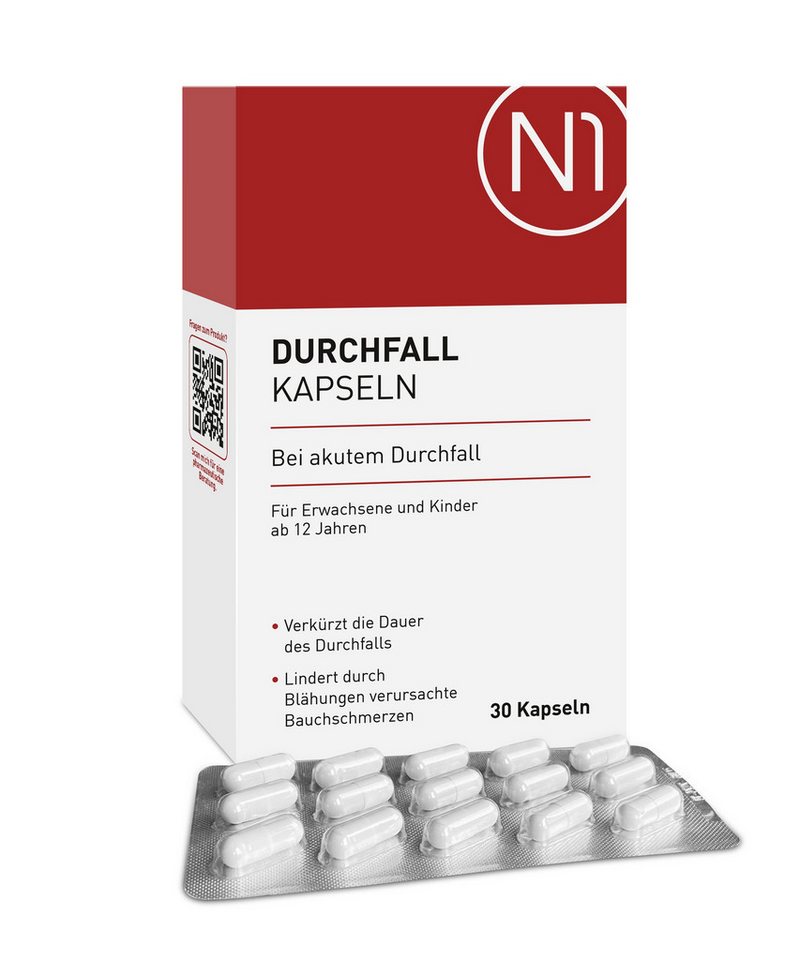 N1 Healthcare N1 Durchfall Kapseln, 30 St. Kapseln, 30 St., 43 g, Medizinprodukt