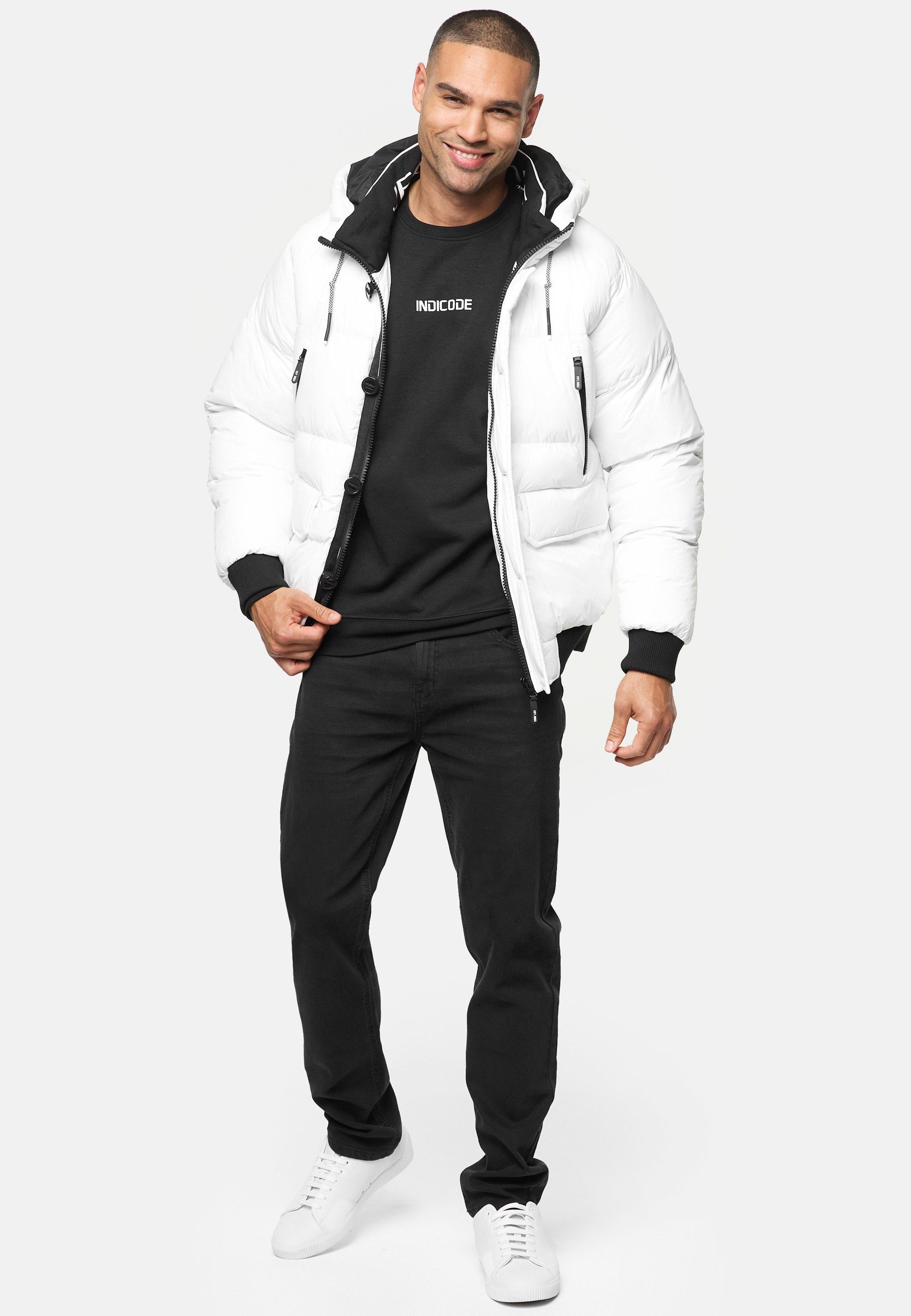 Indicode Steppjacke Herren INPaulix Herrenjacke Daunen-Optik