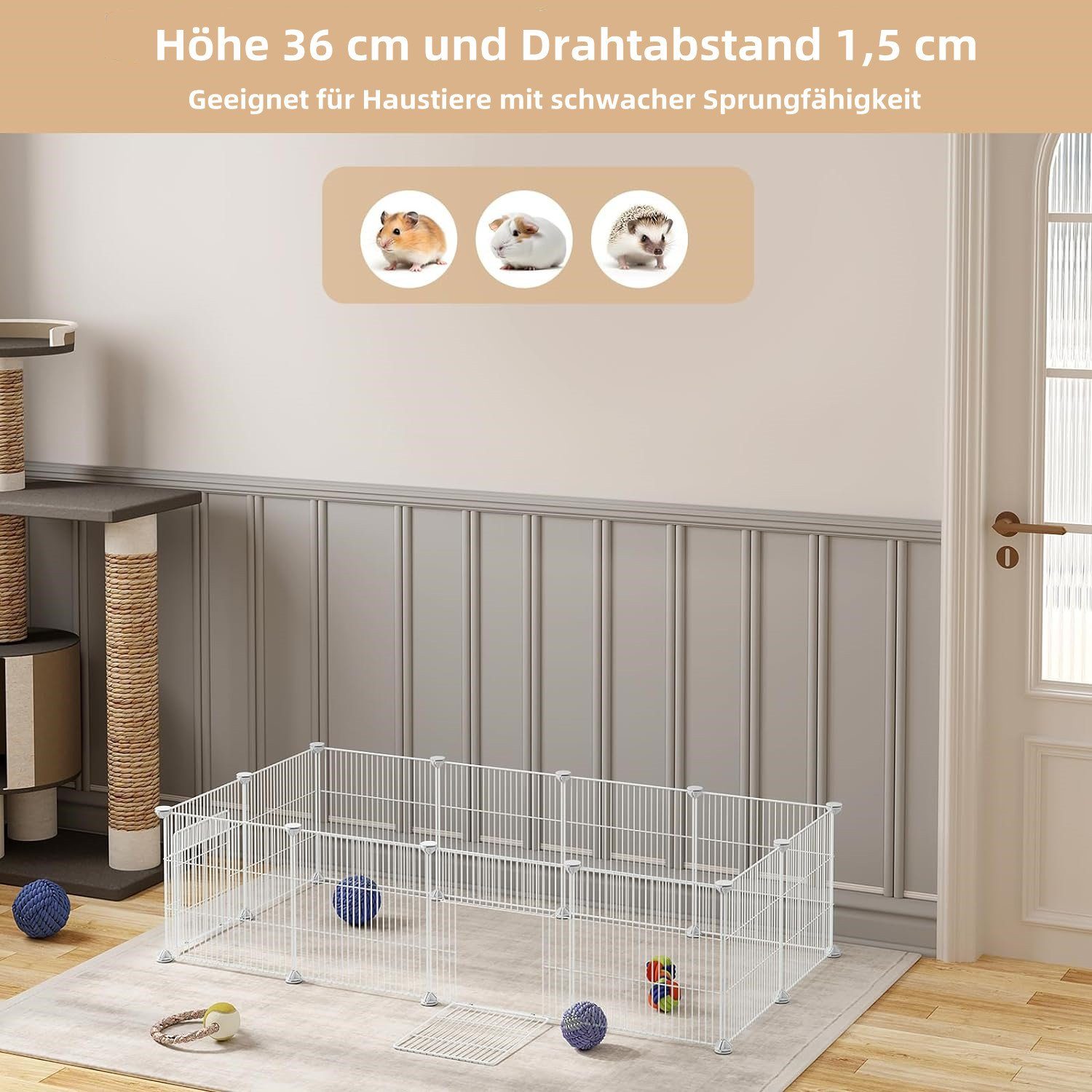 EUGAD Freigehege, für Kaninchen,Laufstall Laufgitter mit günstig online kaufen