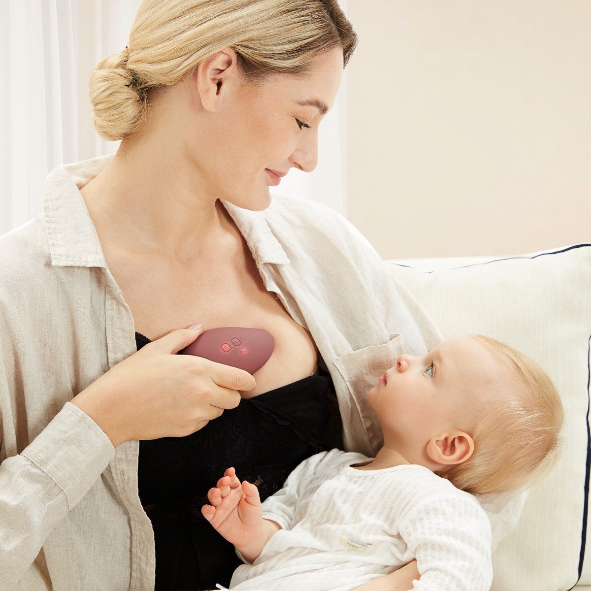 Momcozy Elektrische Milchpumpe Warming Lactation Massager