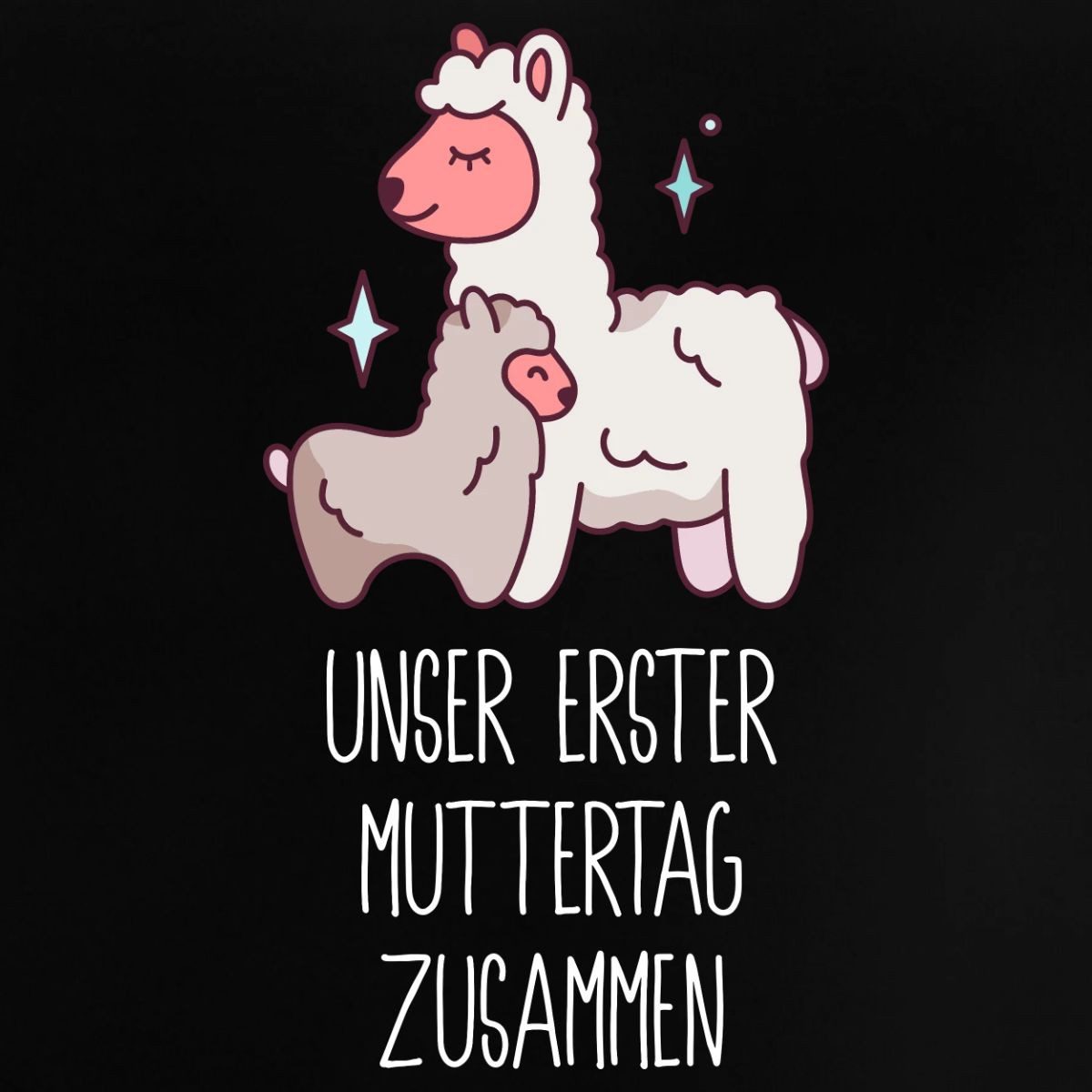 Spreadshirt T-Shirt Erster Muttertag, Lama Baby Bio-T-Shirt (1-tlg)