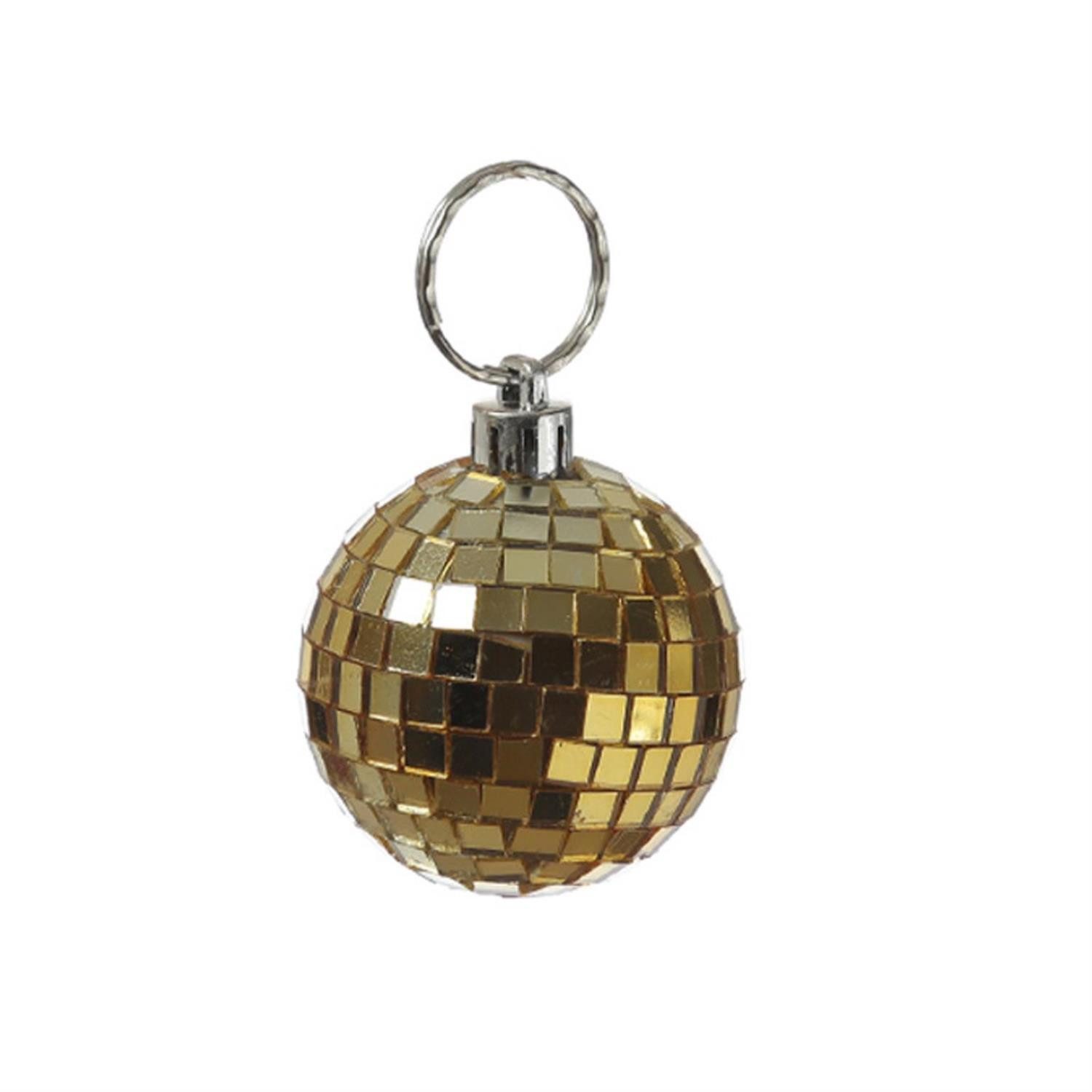 MARELIDA Christbaumschmuck Weihnachtsbaumschmuck Discokugel Spiegelkugel Baumkugel D: 5cm gold
