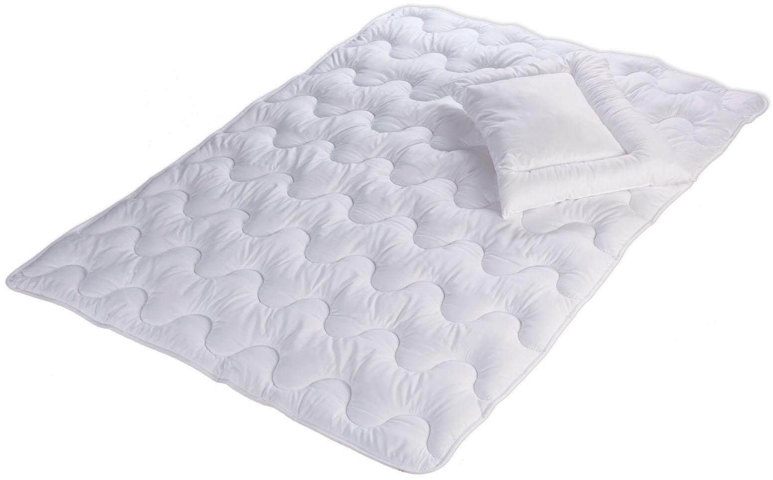 Jekatex Kinderbettdecke + Kopfkissen Kids, 2-tlg, strapazierfähig und pflegeleicht, Füllung: 100% Polyester Hohlfaser, Bezug: 100% Polyester, Decke mit Kissen, besonders kuschelig und leicht