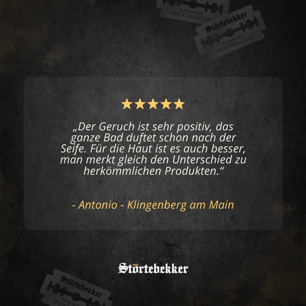 Störtebekker Feste Duschseife x3 - Premium Duschset - Body - + Soap Bag & Soap Box