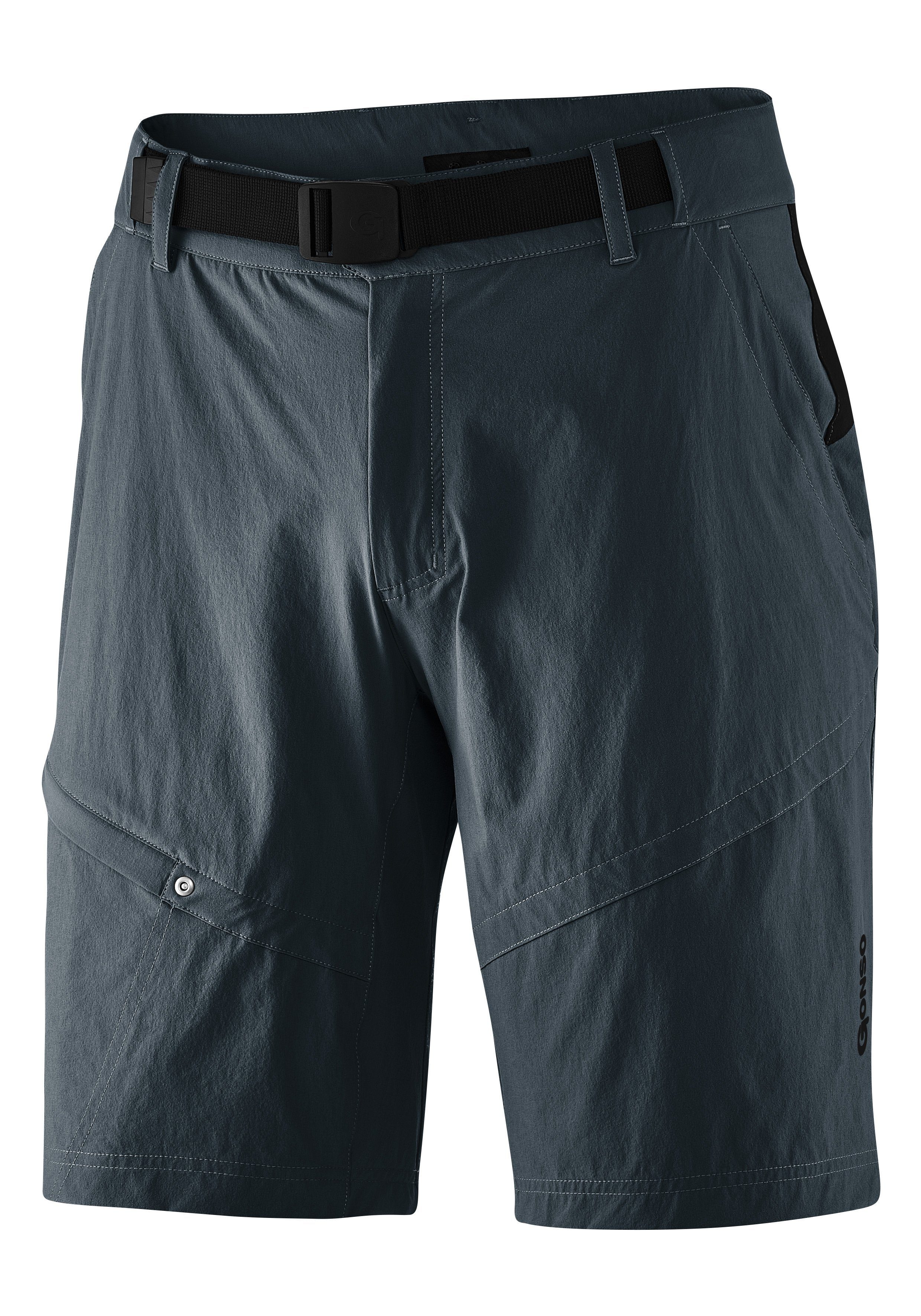 Gonso Fahrradhose Arico Basic kurze Herren Radhose mit Sitzpolster, wasserabweisend, inkl. Gürtel