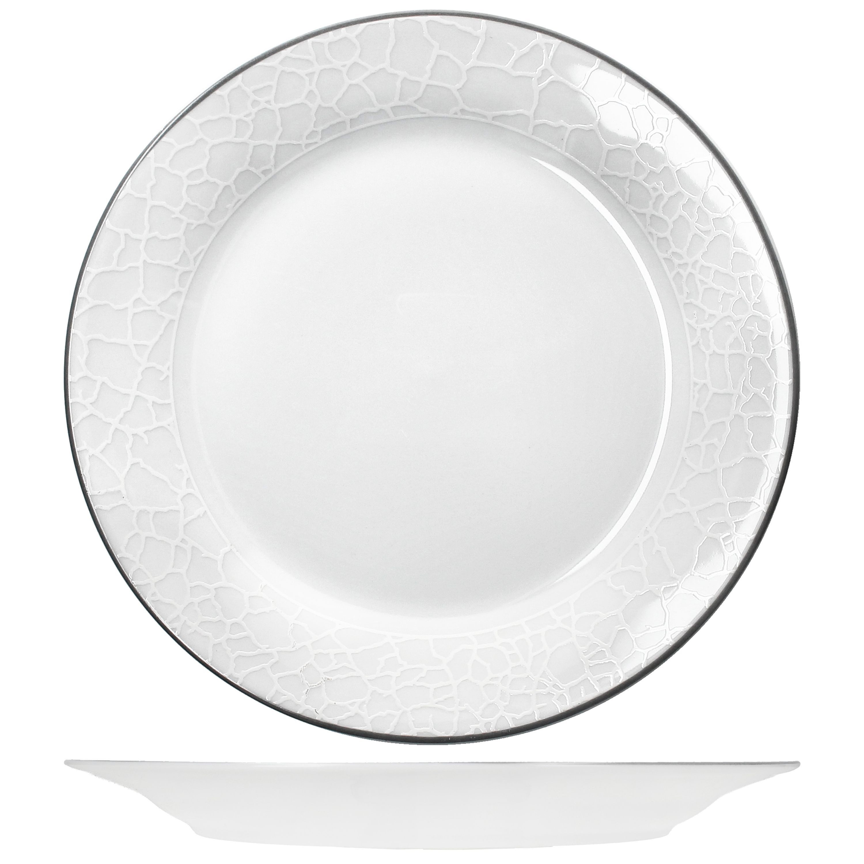 MamboCat Frühstücksteller MamboCat 6x Venedig Kuchenteller Ø20,5cm Porzellan Relief Dessert