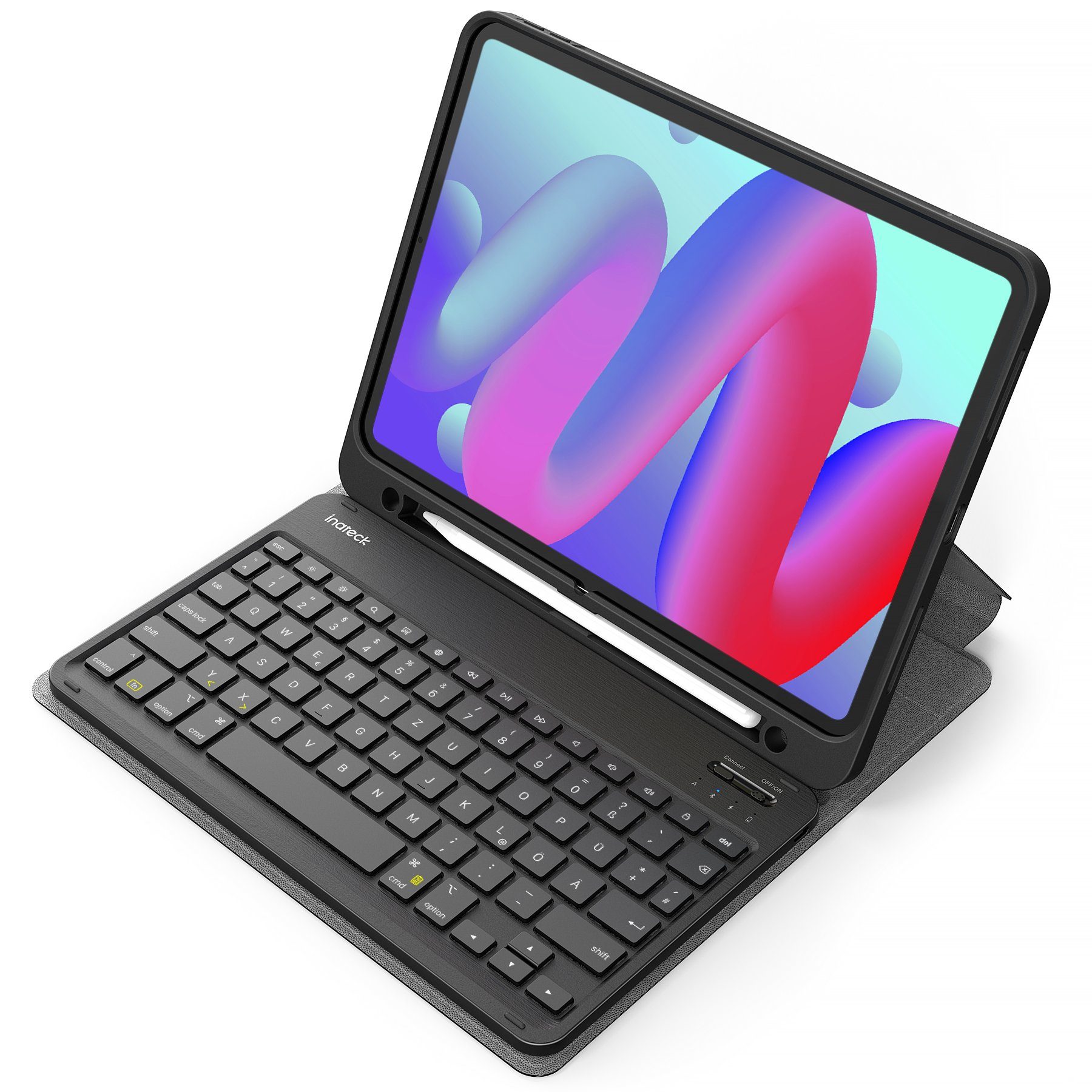 Inateck Tastatur Hülle für iPad 11Gen A16, iPad 10, iPad Air 2025 M3, iPad Pro iPad-Tastatur