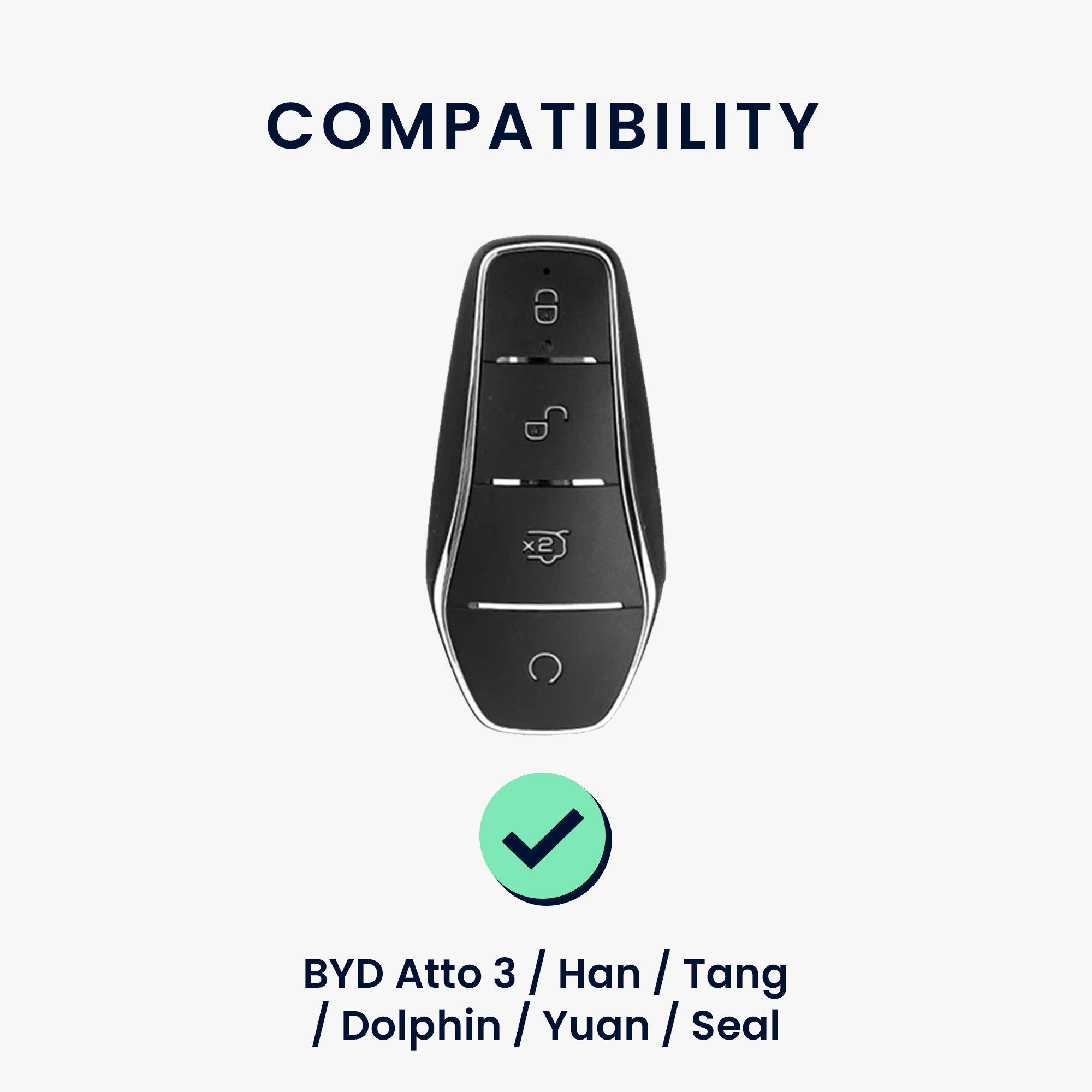 Kwmobile Autoschlüssel Hülle Kompatibel Mit BYD Atto 3 / Sealion