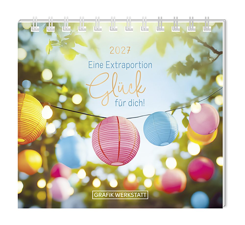 Grafik Werkstatt Tischkalender Grafik-Werkstatt Mini-Kalender/Tischkalender 2027, Spiralbindung