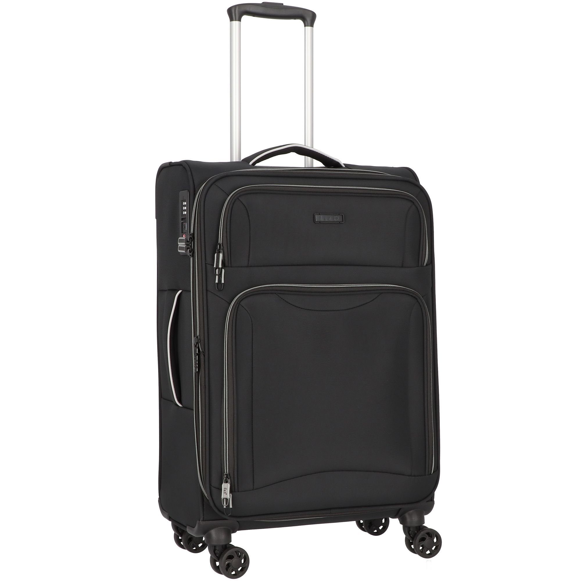 D&N Weichgepäck-Trolley Travel Line 9204, 4 Rollen, Polyester – Bild 2 von 5