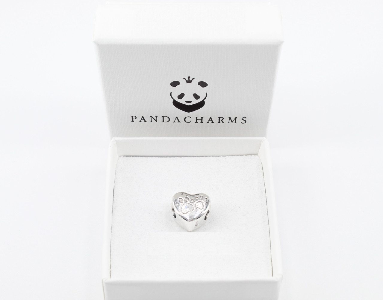 PANDACHARMS Bead Hundepfötchen Herz Silber Charm für Charm Armband, 925 Ste günstig online kaufen