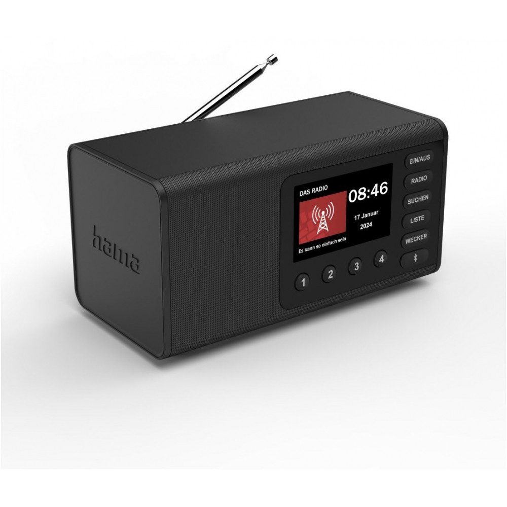 Hama Hama DR1001BT Heimradio schwarz - Digitalradio Radio (FM, DAB, DAB+, Digitalradio für FM/DAB/DAB)