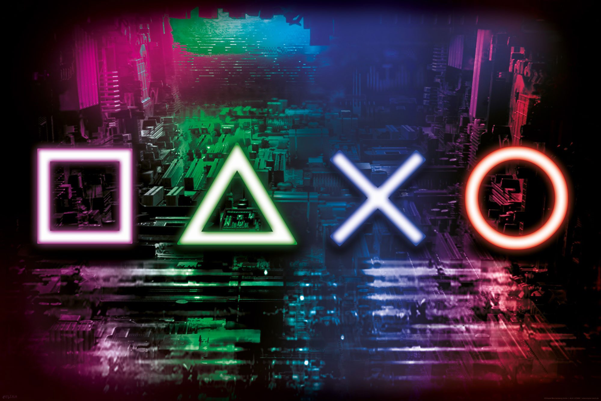 Poster Gaming - Poster - Neon Controller Symbols günstig online kaufen