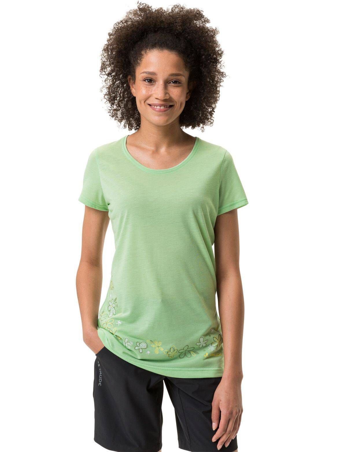 Damen Funktionsshirt WO T-SHIRT grün T-Shirt PRINT (1-tlg) II (400) VAUDE SKOMER