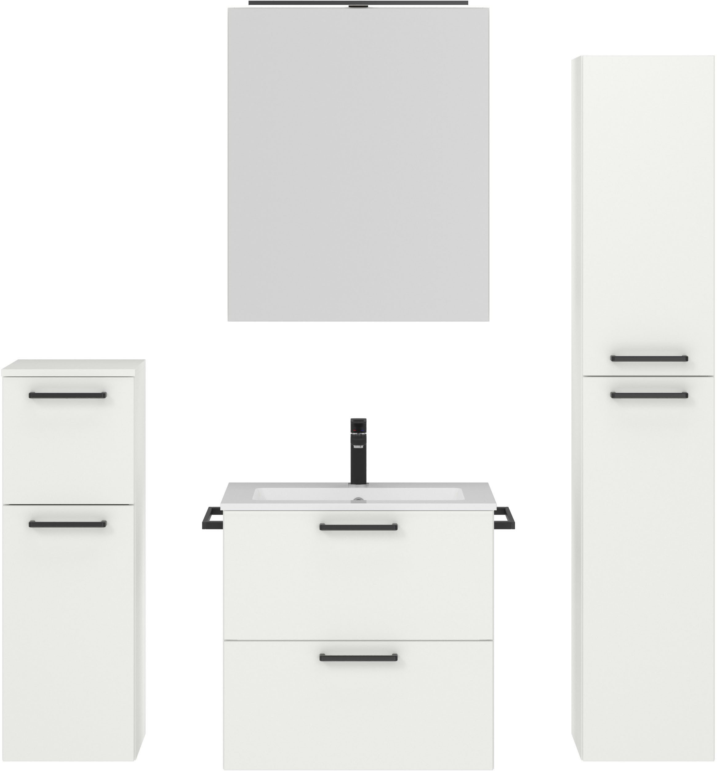 nobilia® Badmöbel-Set Tolvina, (4-St., vormontiert, mit günstig online kaufen