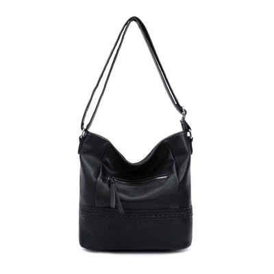 ITALYSHOP24 Schultertasche »Damen Tasche Shopper CrossOver«, als Handtasche, Umhängetasche, Hobo Bag tragbar