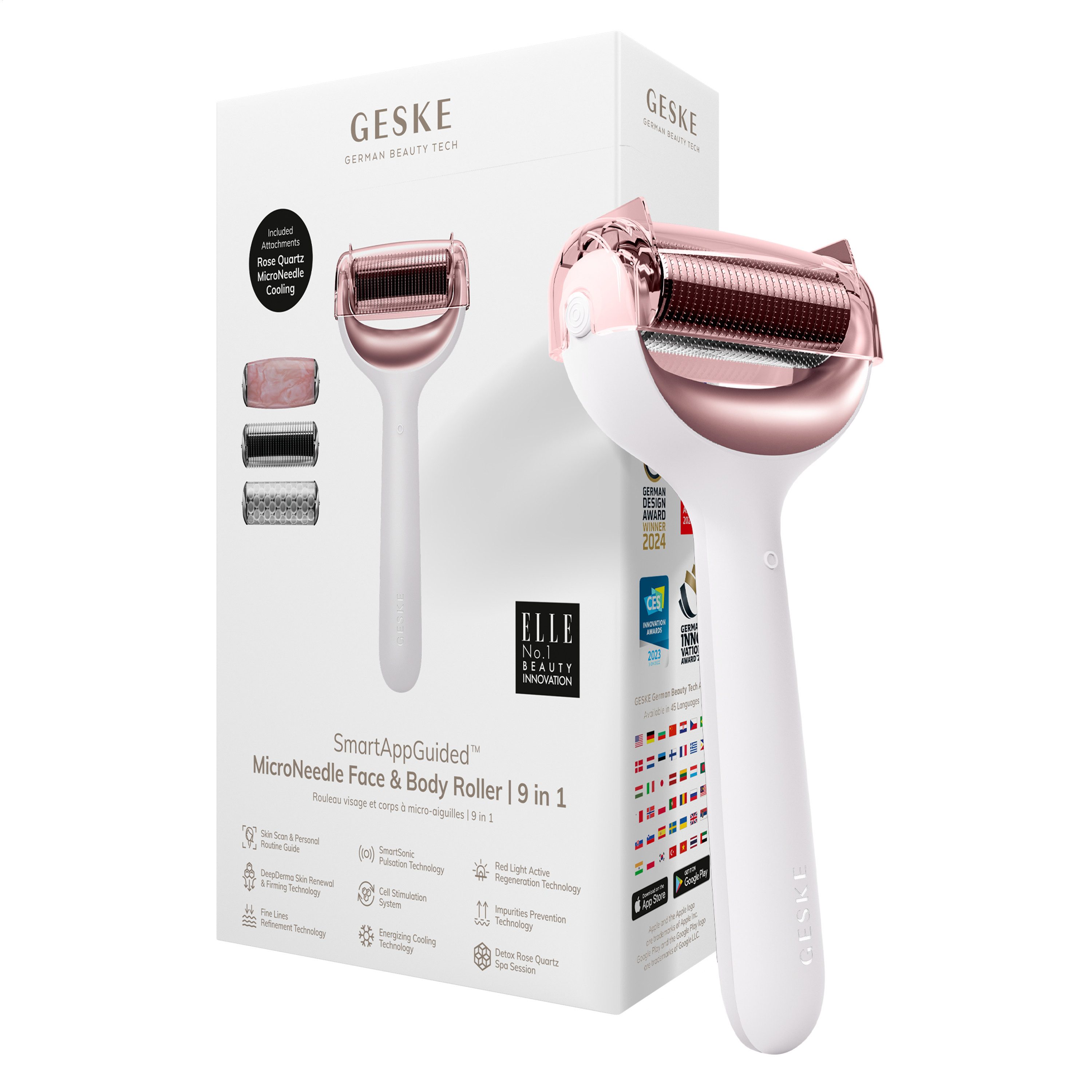 Micro-Needling SmartAppGuided™ MicroNeedle Face & Body Roller 9 in 1