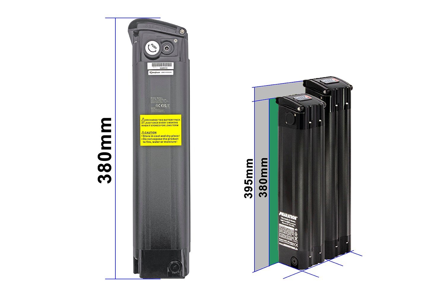 Telefunken PowerSmart Lithium-ion Multitalent 13400 Akku RC865, 13,4Ah/482,4Wh Elektrofahrrad LEB37H187B.34D Version) (38cm E-Bike Multitalent Sattelstütze RC860, V) Multitalent RC870 (36 mAh für