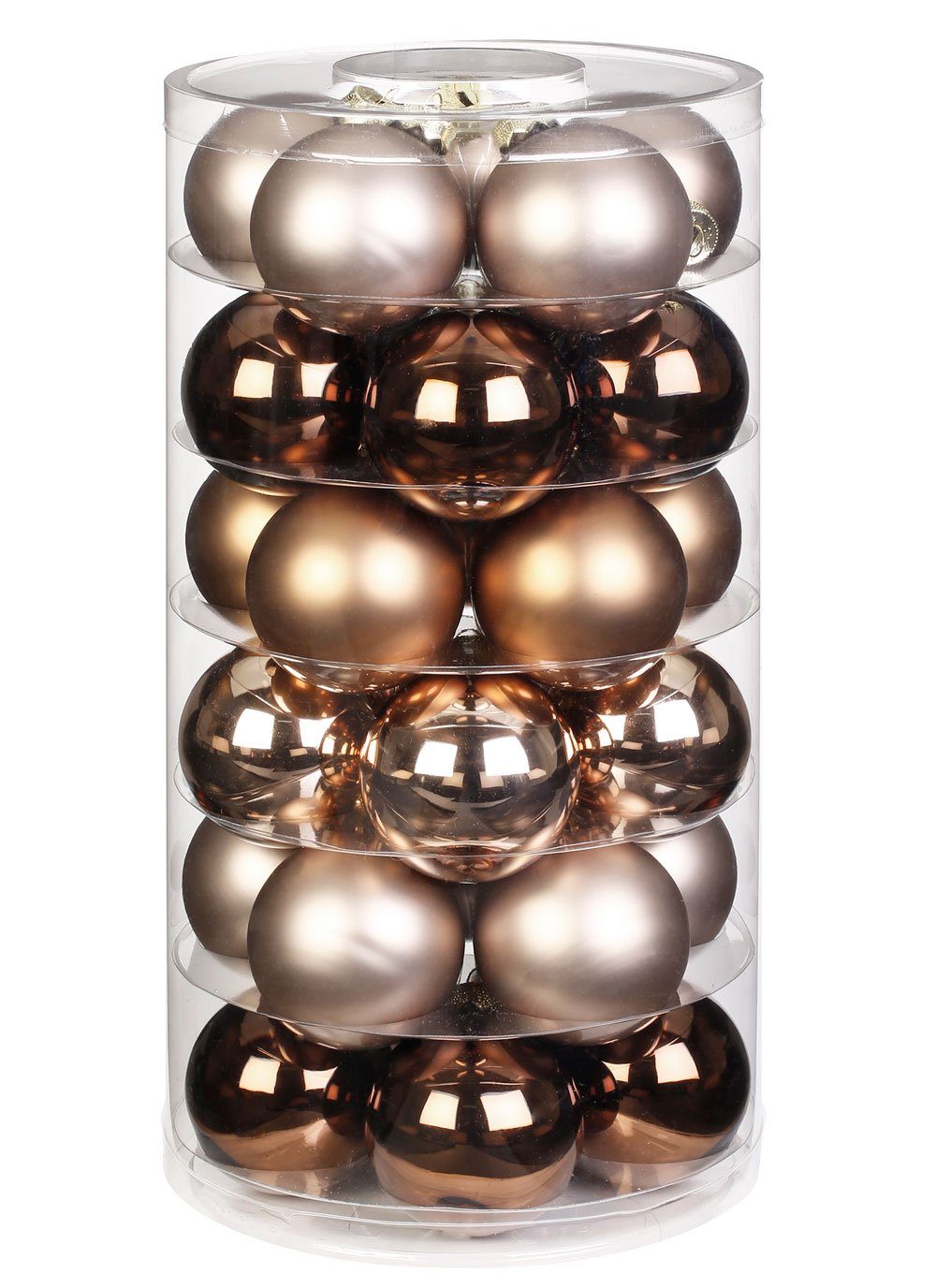 MAGIC by Inge Weihnachtsbaumkugel, Weihnachtskugeln Glas 6cm Elegant Lounge, 30 Stück