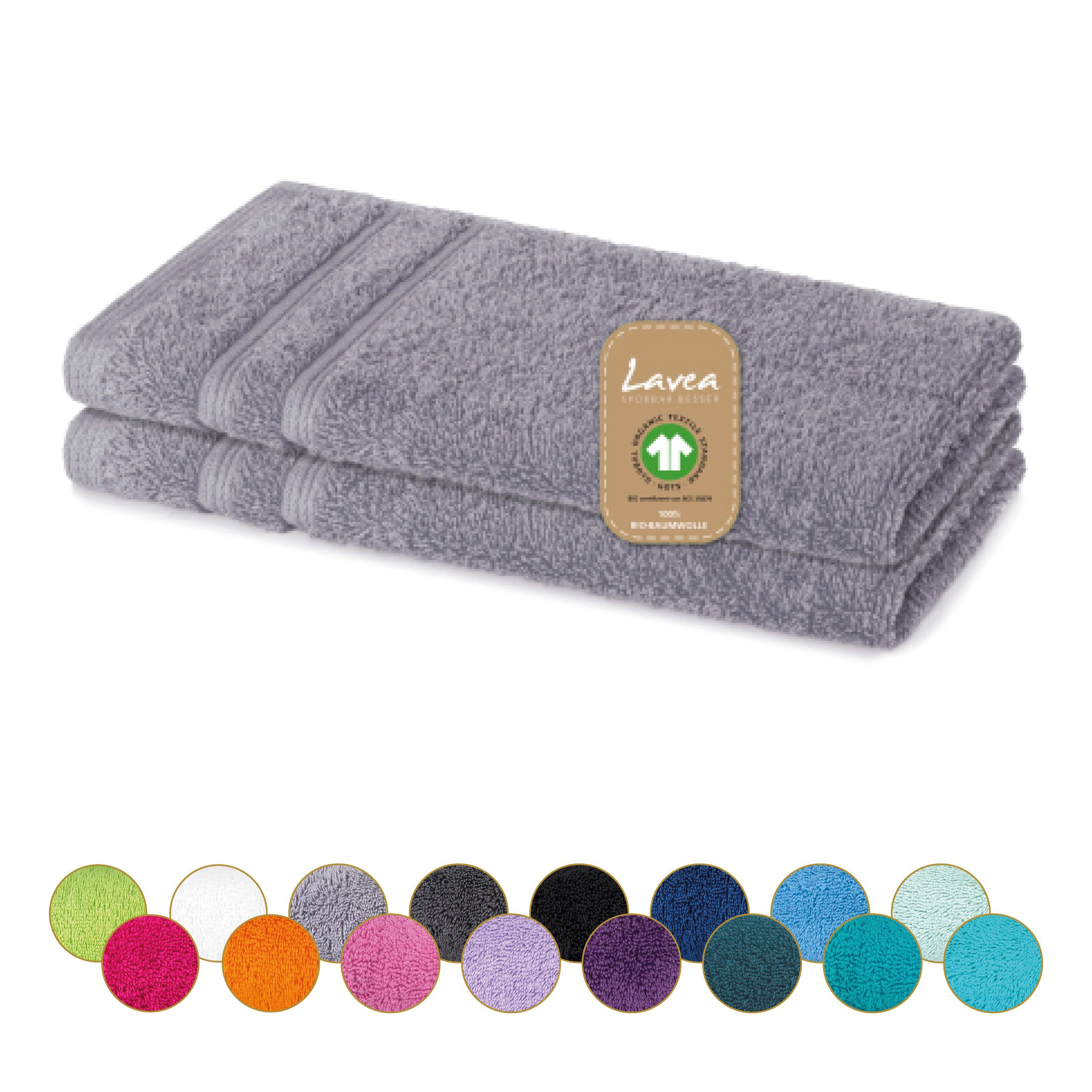 Lavea Gästehandtuch Bali Gästetücher 30x50 cm, Weiches Bio-Baumwollfrottee günstig online kaufen