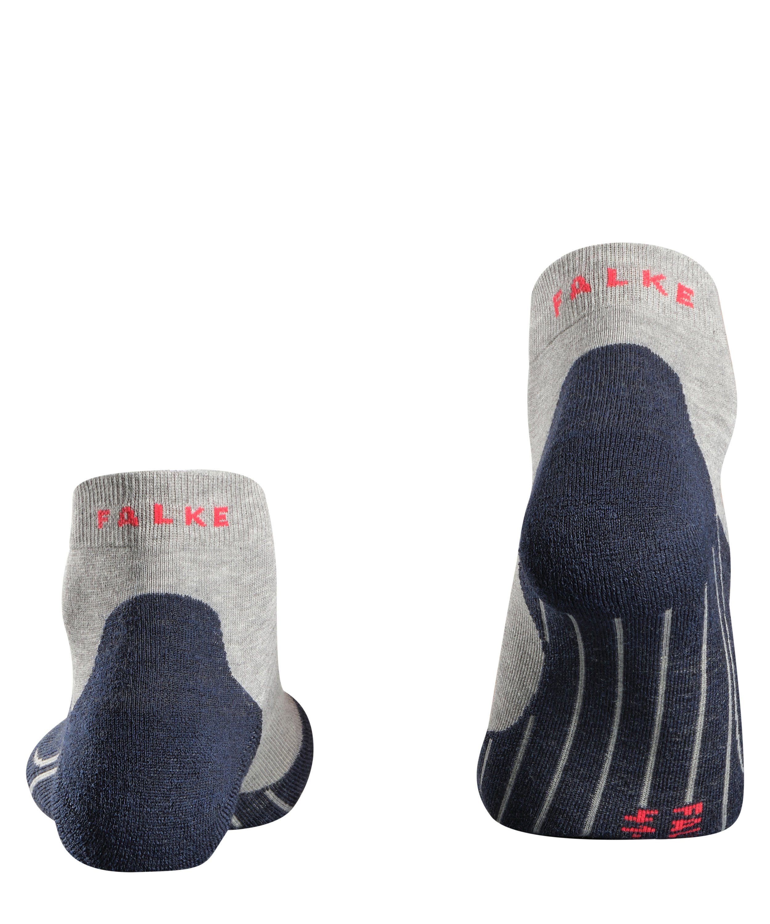 Short mittlerer mit Endurance lightgrey (3406) Polsterung Laufsocke (1-Paar) leichte RU4 Laufsocken FALKE