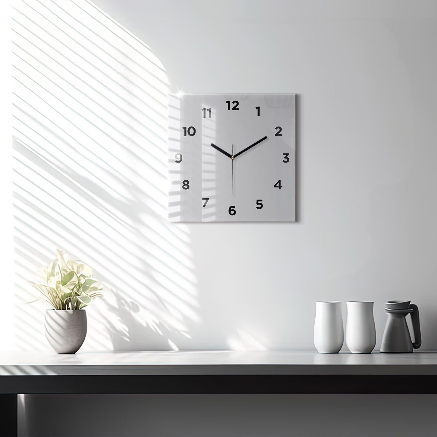 Tulup Wanduhr Glasuhr Modernistische Glaswanduhr 30x30cm günstig online kaufen