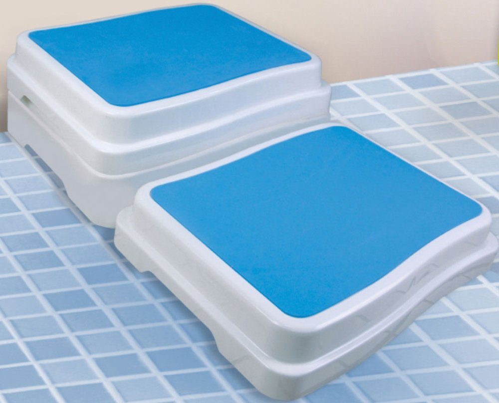 Rehaforum Medical Badewannen-Einstiegshilfe Badewannenstufe stapelbar Einstiegshilfe Badestufe Senioren Fußtritt, belastbar bis 190 kg