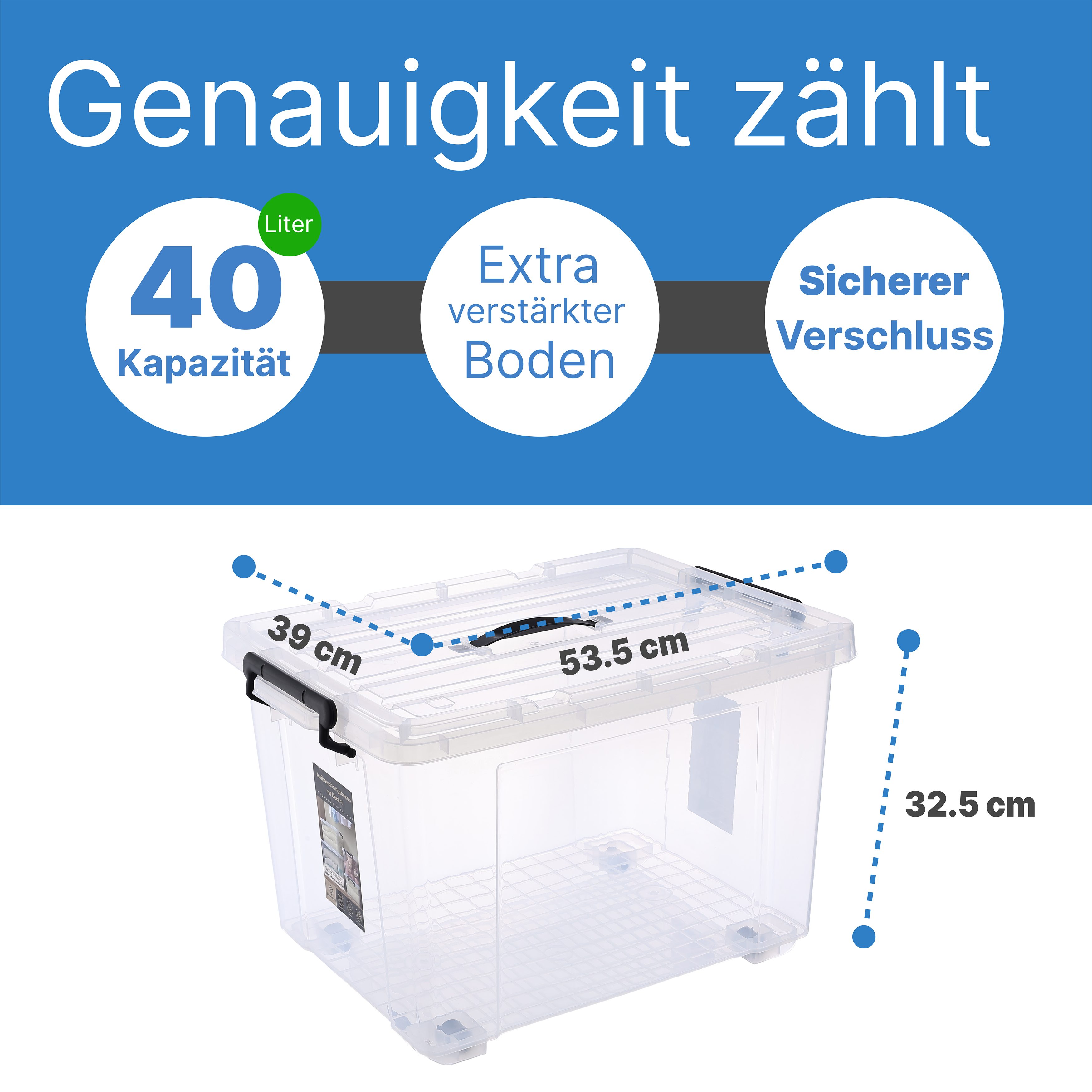 2mGoods Aufbewahrungsbox große Plastikboxen mit Deckel günstig online kaufen