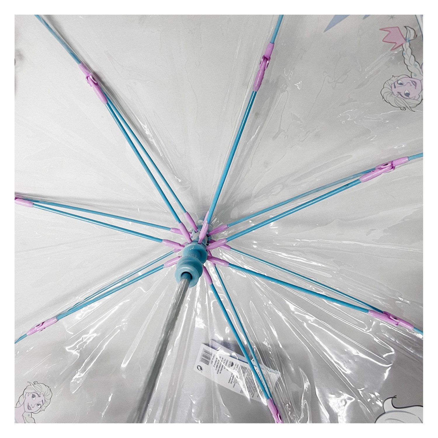 Disney Frozen Stockregenschirm Kinder Regenschirm mit Anna Elsa Motiv ab 3 Jahren, windfest