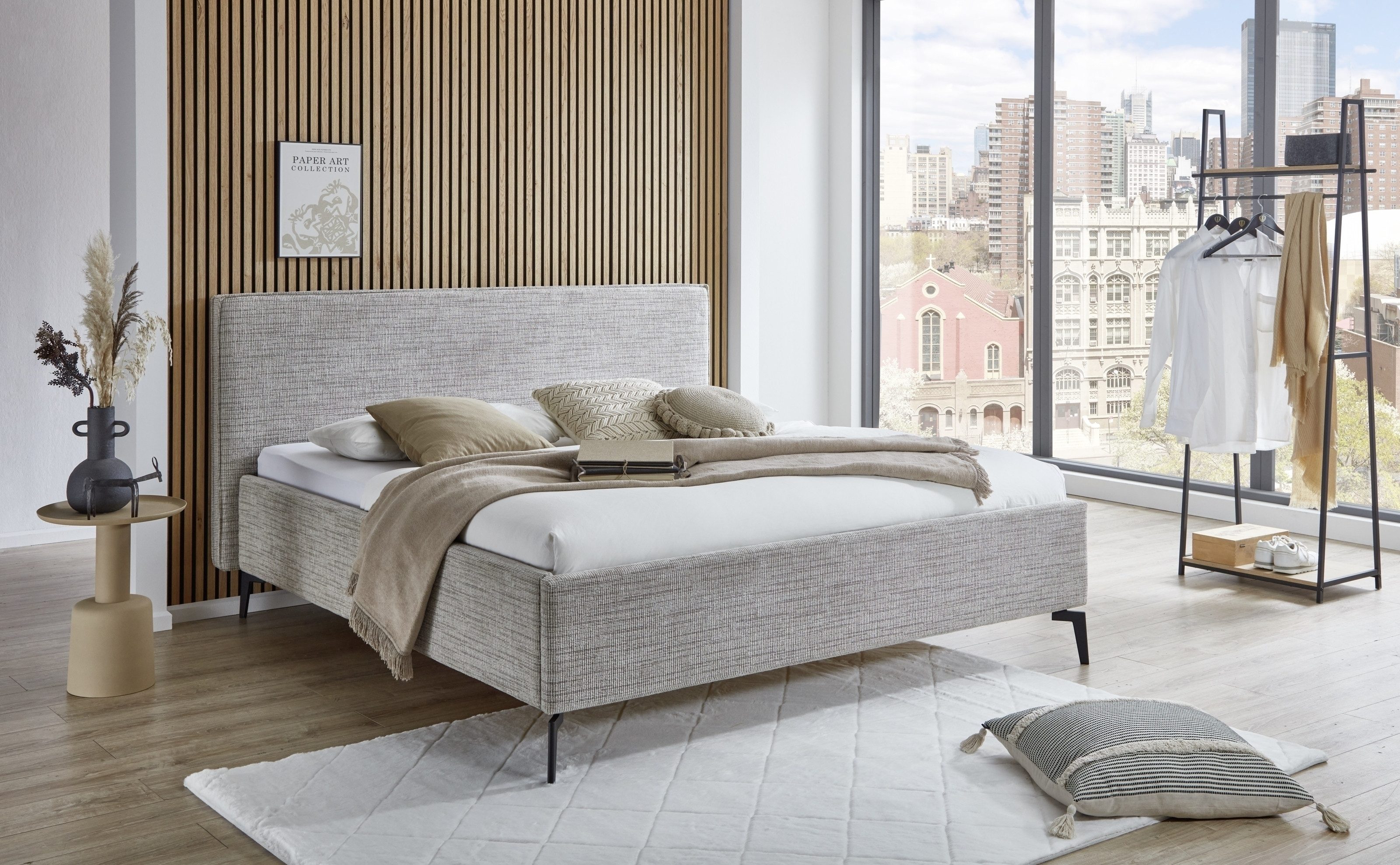 freiraum Polsterbett Riva, Liegefläche 160x200cm, Toffee, Stellmaß: 185x112x216cm (BxHxT)