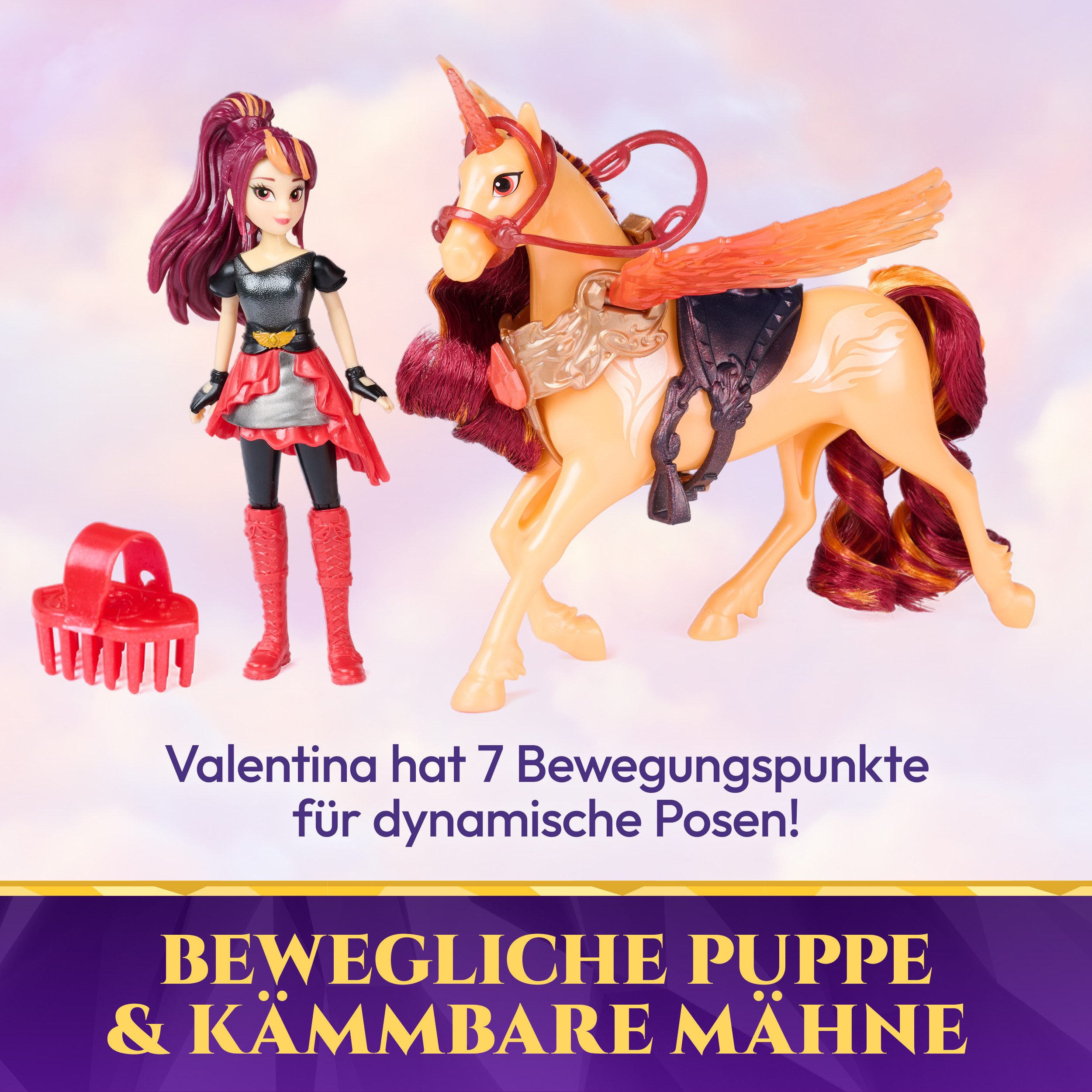 Spin Master Anziehpuppe Unicorn Academy - Wing Magic Valentina und Cinder