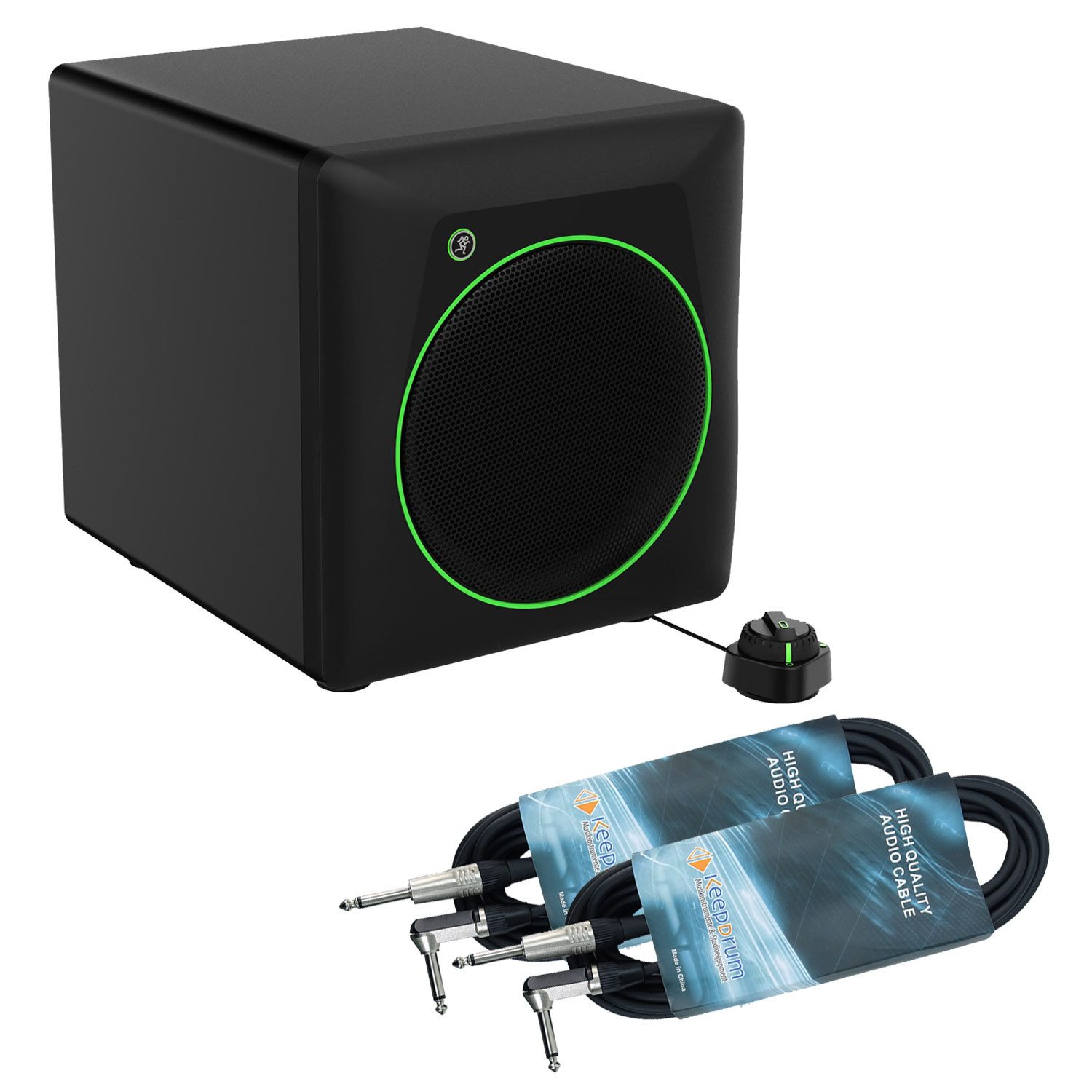 Mackie Subwoofer CR8SBT aktiver Bluetooth-Subwoofer + 2x Klinkenkabel Digitales Aufnahmegerät