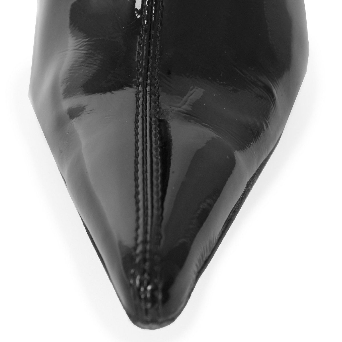 Fernando Berlin Stiletto extra spitz (Modell 560) Vinyl schwarz Overkneestiefel