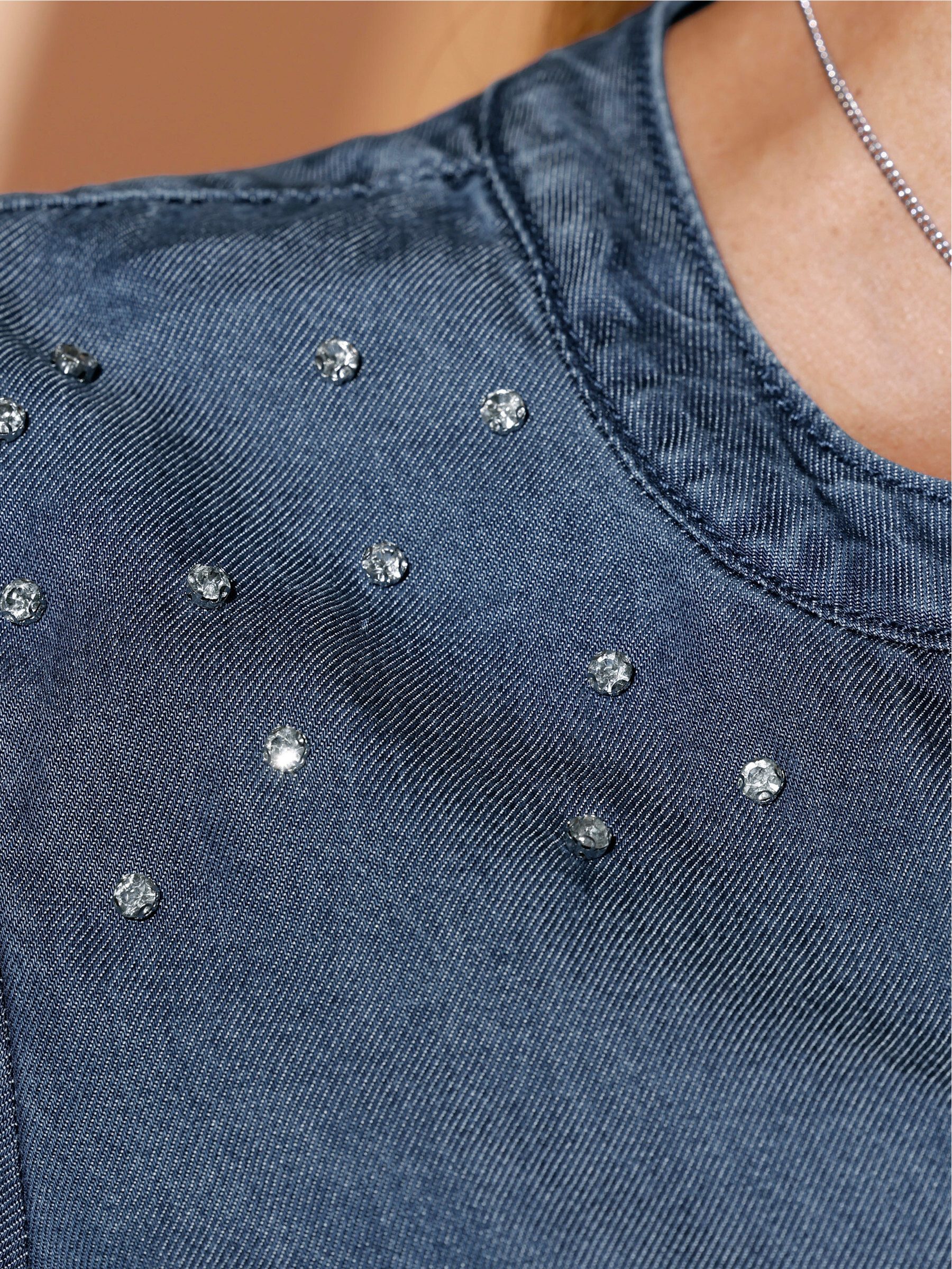 creation L Klassische Bluse Lyocell-Jeansbluse Langarm günstig online kaufen