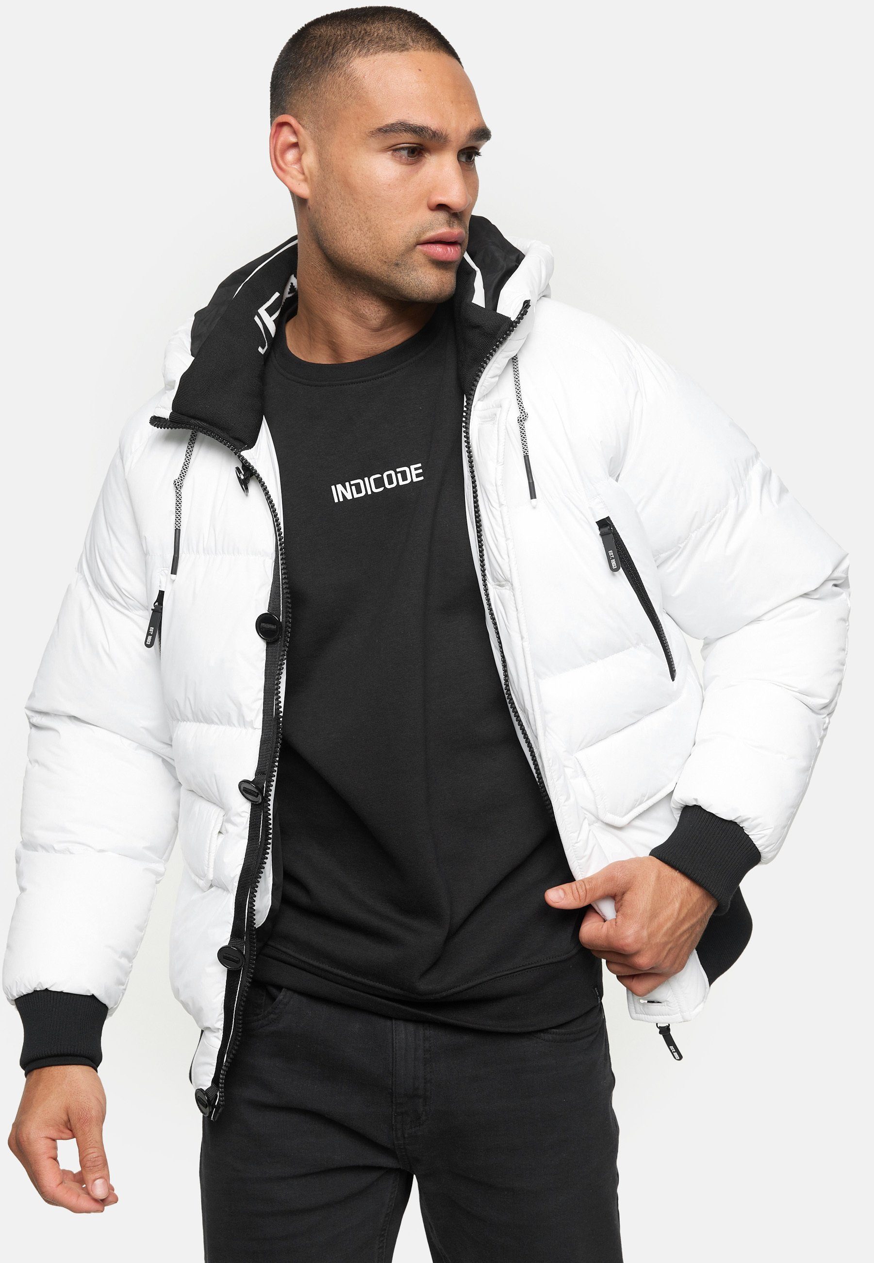 Indicode Steppjacke Herren INPaulix Herrenjacke Daunen-Optik günstig online kaufen