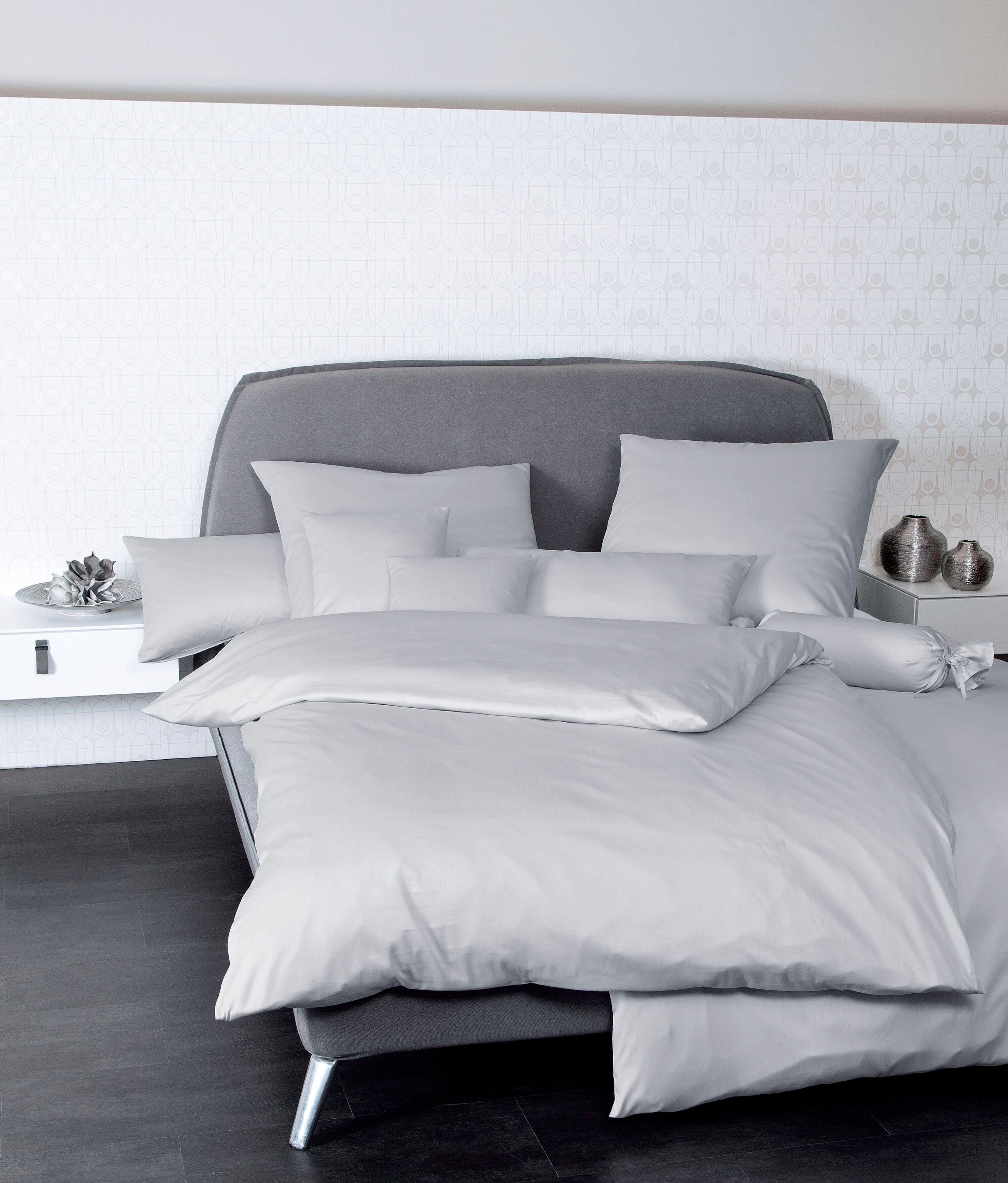 Janine Janine Mako-Satin Bettwäsche Colors 31001 schwarz Größe:  80x80 cm günstig online kaufen